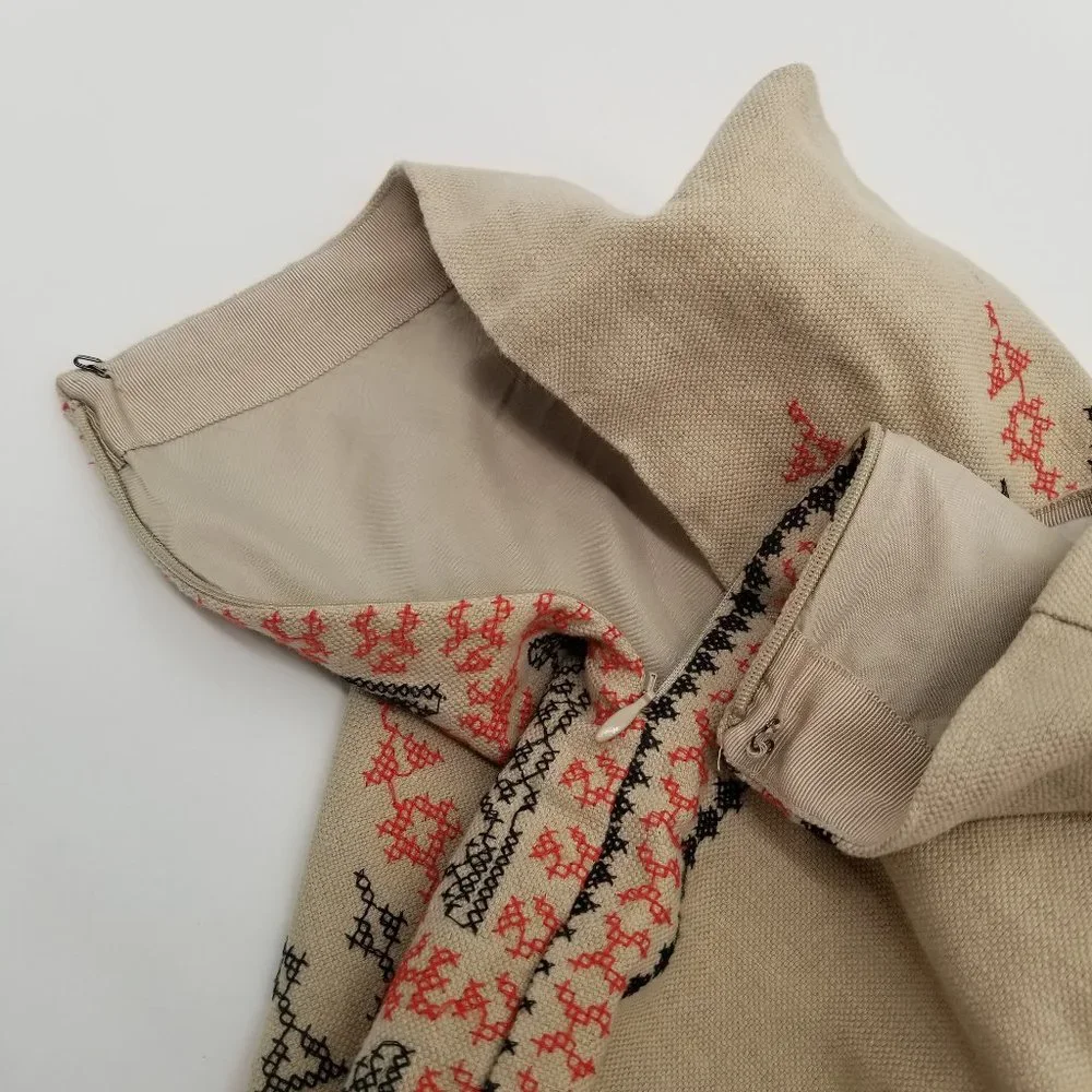 Loft | NWT Tan Ebroidered Skirt - 12 - Picture 7 of 11